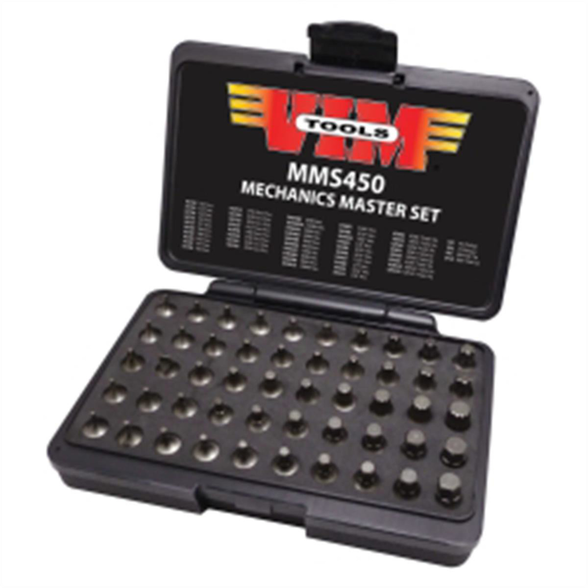 VIM Tools 50-Piece Mechanic's Master Set — 1/4in. Drive, S2 Steel, Satin Chrome Finish, Model# VIMMMS450